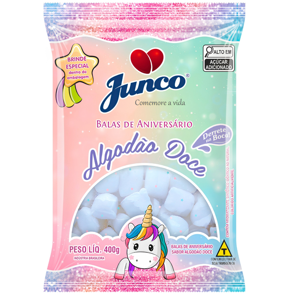 Junco Balas de Coco Algodão Doce 400g