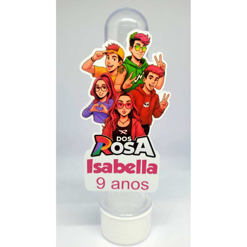 Aplique para tubete Personalizado Clube Dos Rosa com Nome e Idade | Lembrancinha Festa Infantil | Aplique Exclusivo