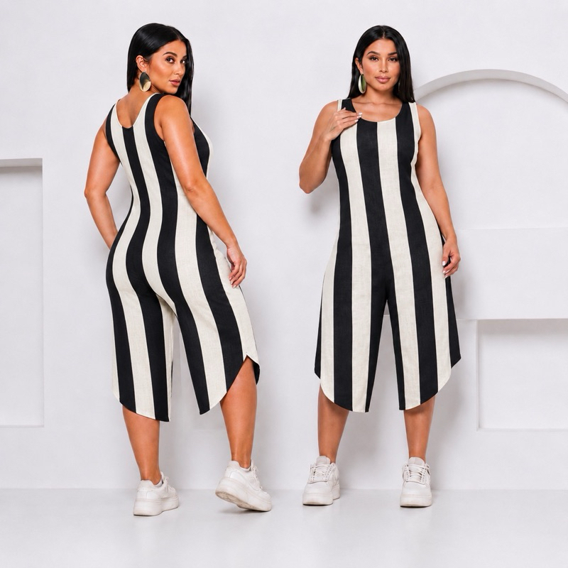 macaquinho Envio Rápido larguinho regata pantacurt moda feminina verão casual