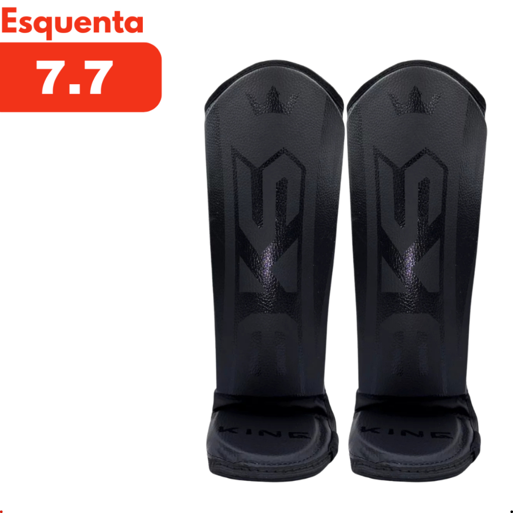 Caneleira Muay Thai Kickboxing MMA BKS Boxing Espuma Dupla Proteção Completa