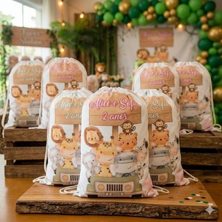Mochilinhas Personalizadas - Qualquer Tema - Sacochila - Bolsa para Doces - Festa - Lembr…