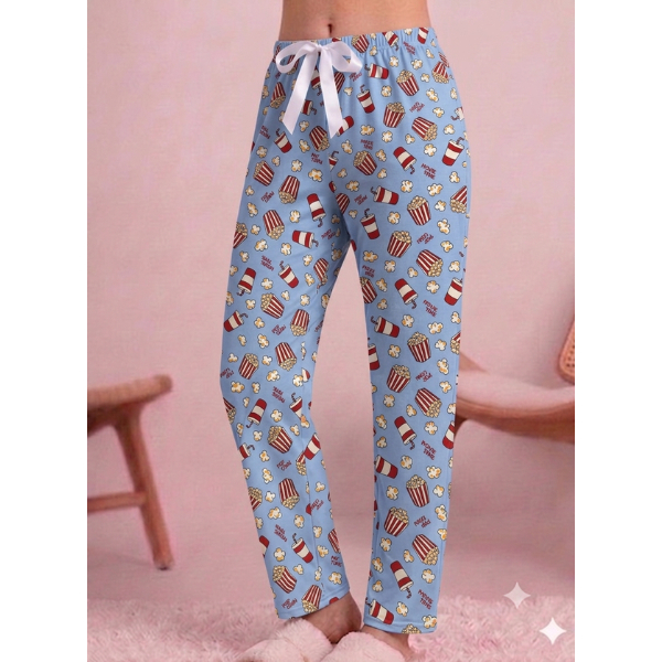 Calça de Pijama Avulsa Confortável Suede Longo Inverno Feminino Adulto