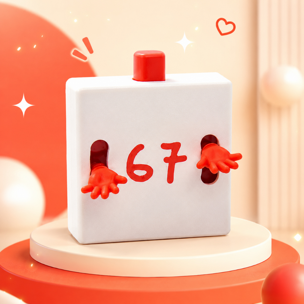 Brinquedo 67 Six Seven Interativo Antiestresse Viral TikTok Aperta e Surpreende Brinquedo Divertido Portátil