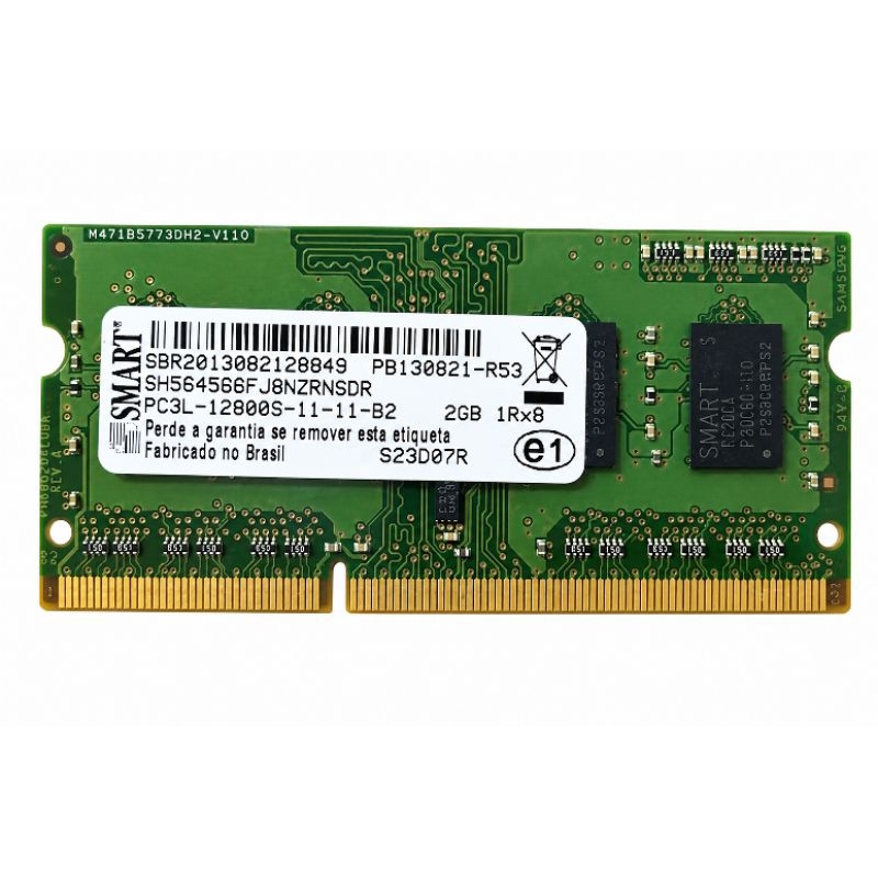 Memória RAM Smart 2Gb DDR3L PC3L-12800S 1600Mhz para Notebook