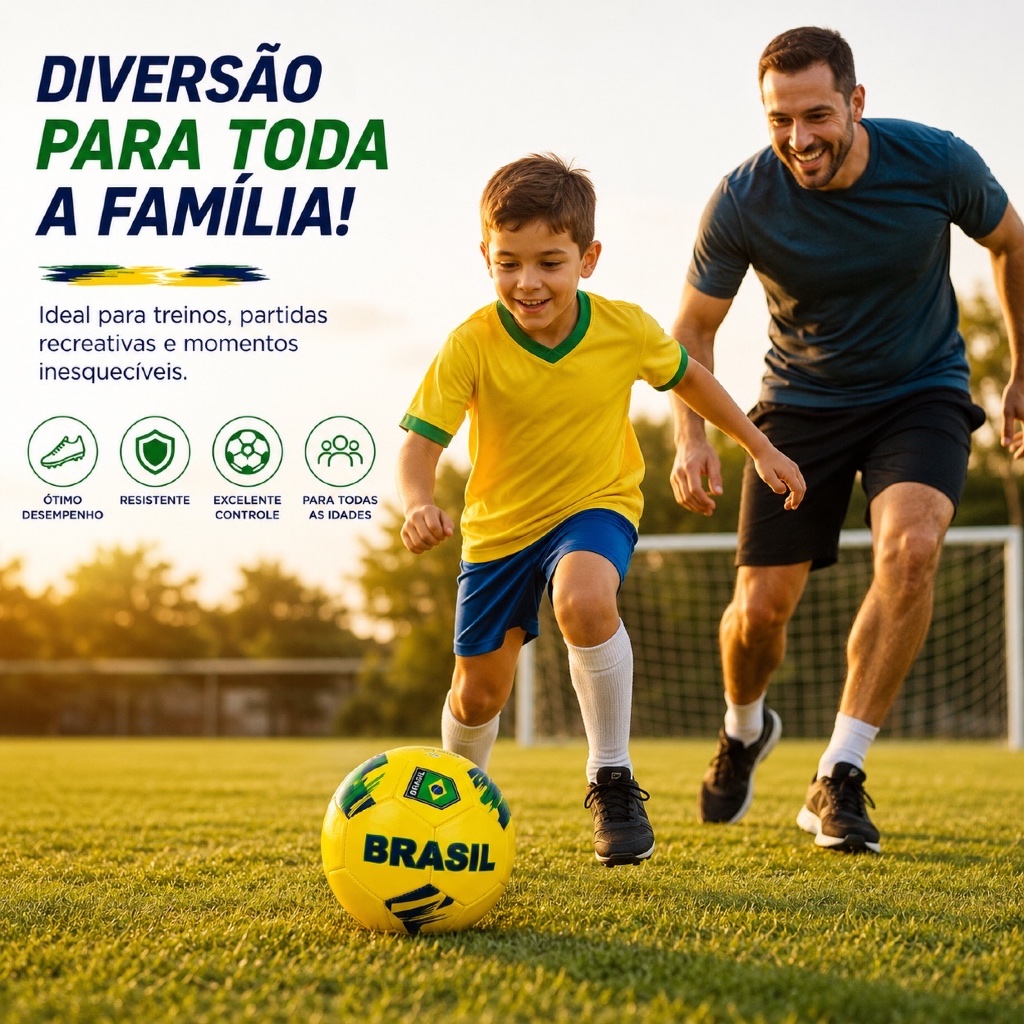 Bola de Futebol Nº 5 Oficial para Campo e Gramado Resistente Amarela