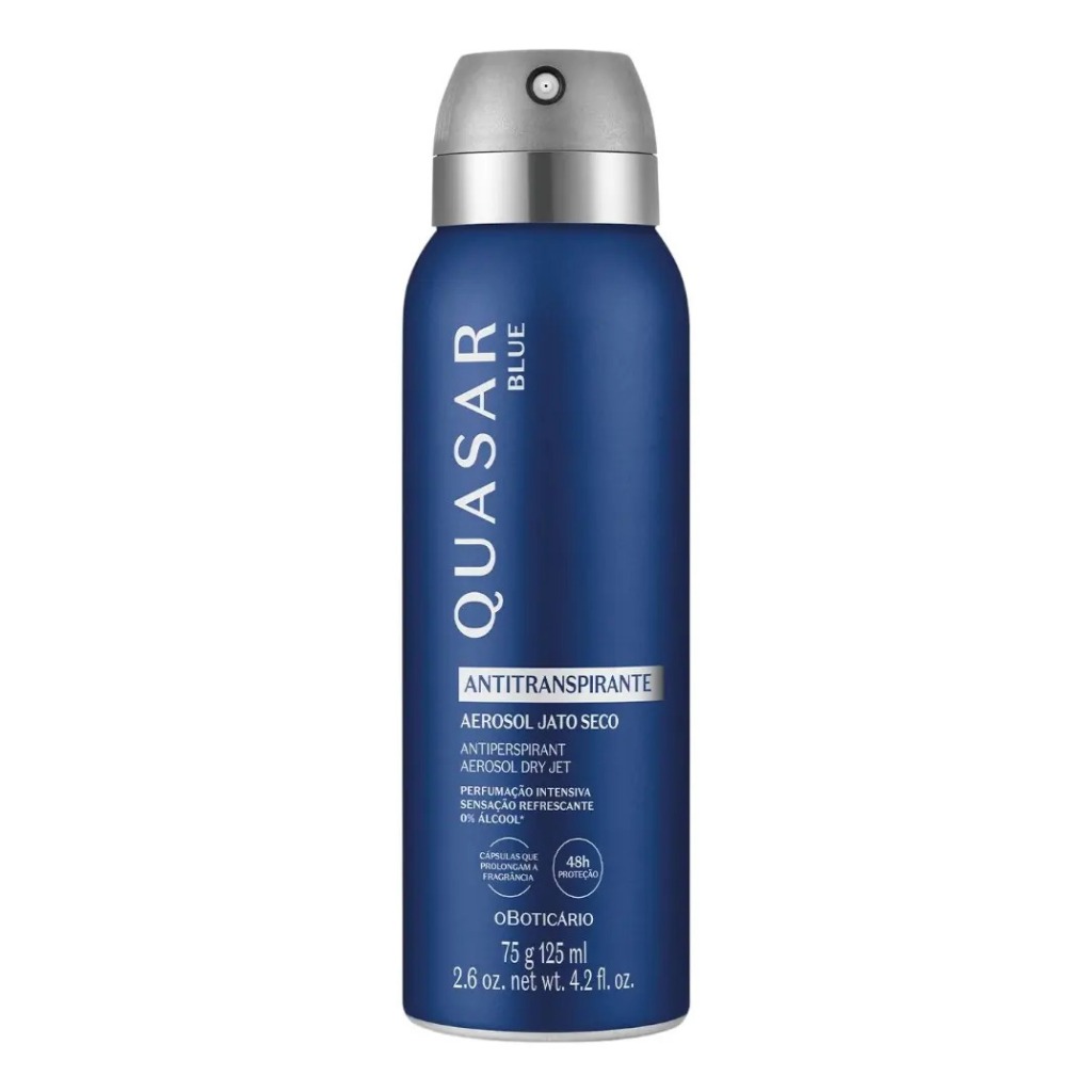 Quasar Blue Desodorante Antitranspirante 75g/125ml Boticário Original Lacrado