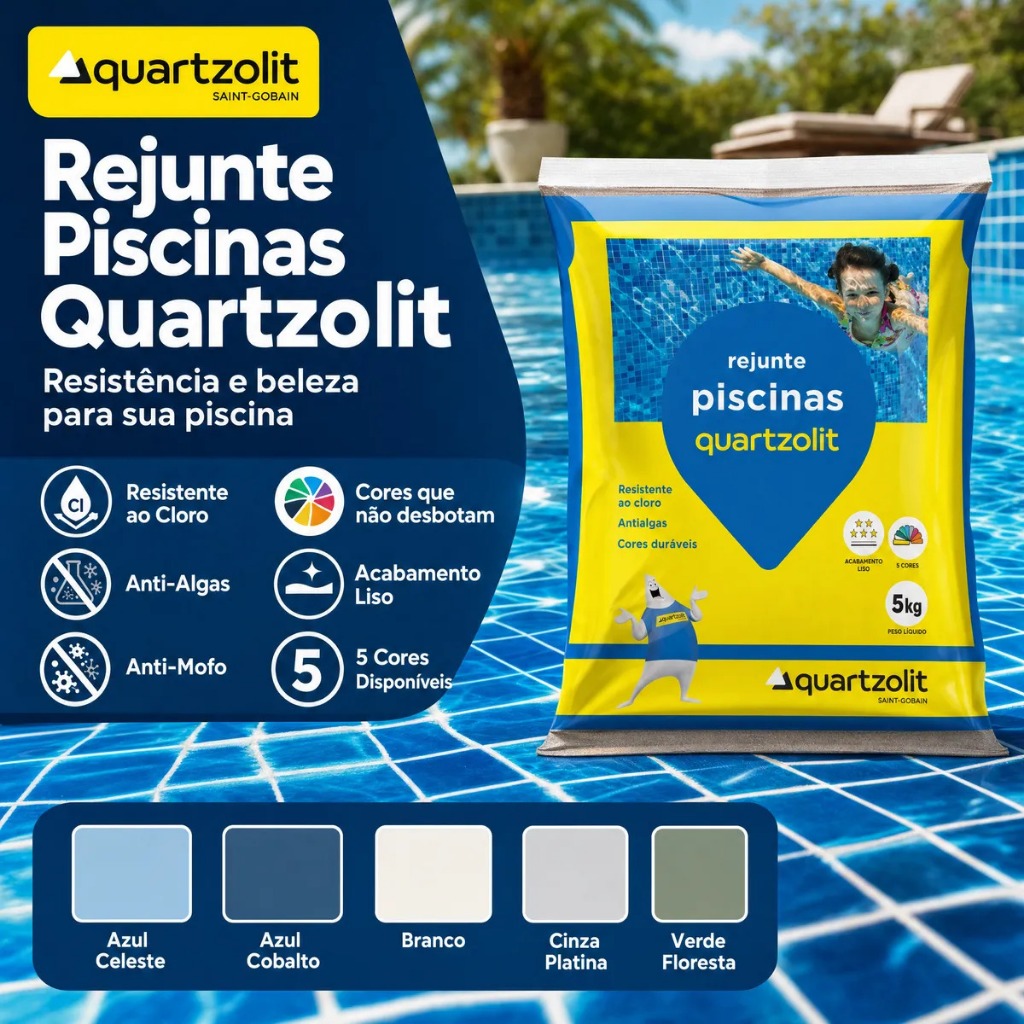 Quartzolit Rejunte Para Piscina Verde Floresta 5kg