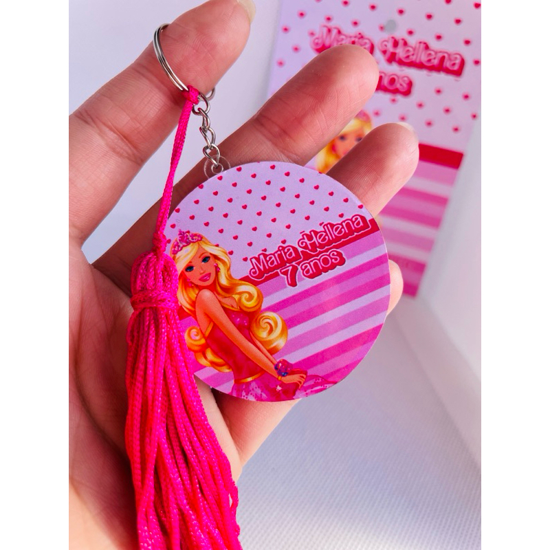 Chaveiro Personalizado Barbie | Chaveiro Acrílico | Lembrancinhas | Aniversário Barbie