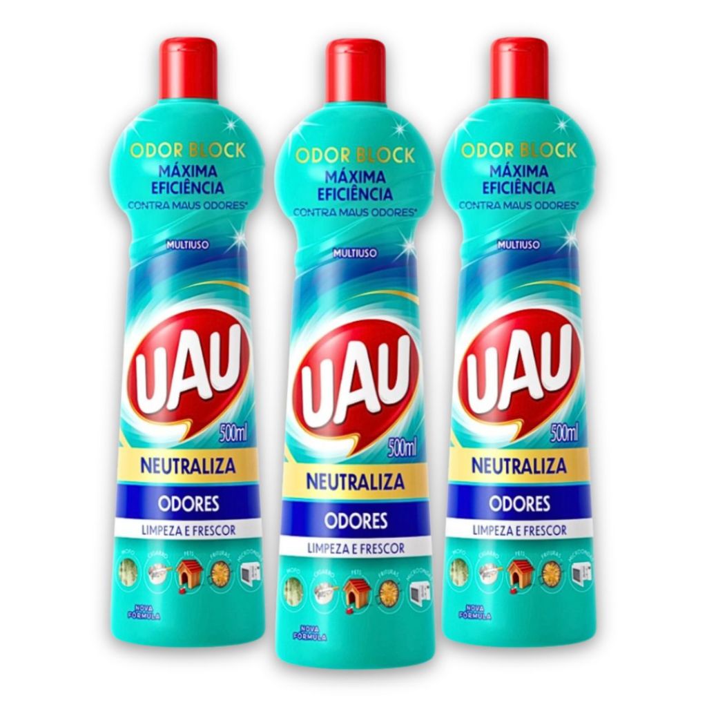 Kit 3un Multiuso 500ml UAU Neutraliza Odores