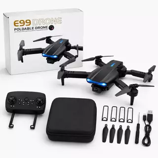 Drone E88 Câmera HD 4K Controle Remoto 2.4GHz Completo Dobrável com Maleta e Acessórios