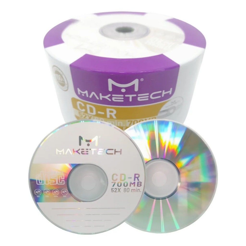 50 Midia Virgem Cd MAKETECH (grava Jogo De Ps1)