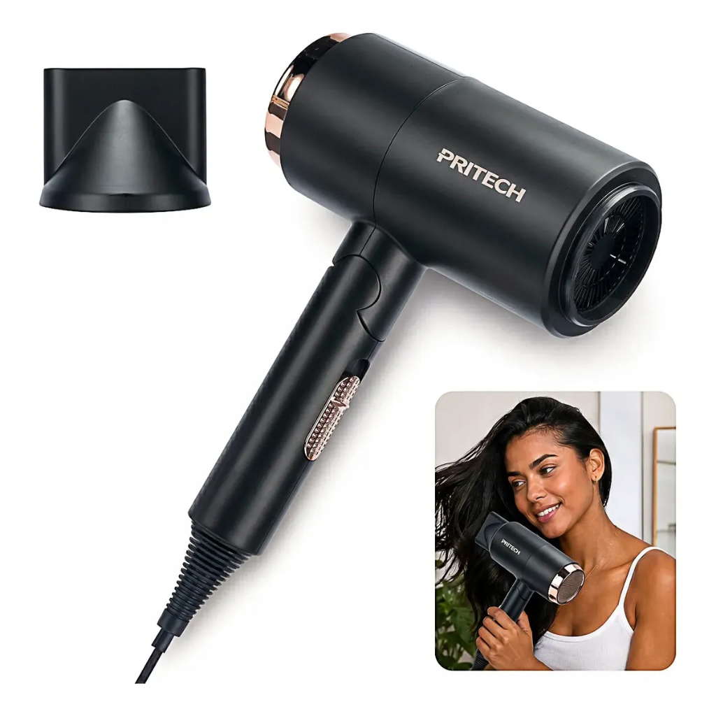 1800w 127V Secador de Cabelo Dobrável 3 Temperaturas Compacto Portátil IP20 Hair Dryers