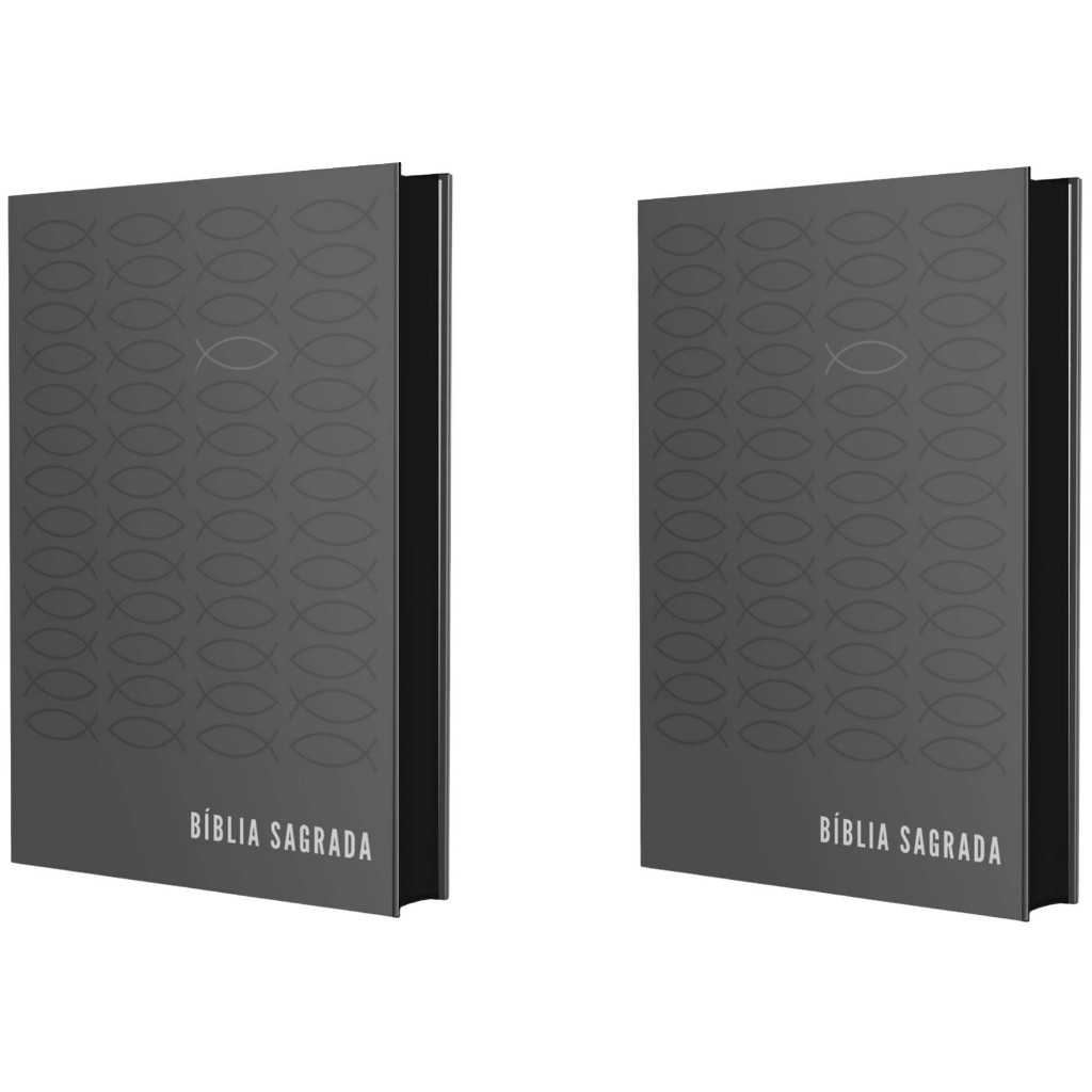 Kit Bíblia Sagrada NVI - Peixes - Capa Dura - Borda Pintada 2 Unidades