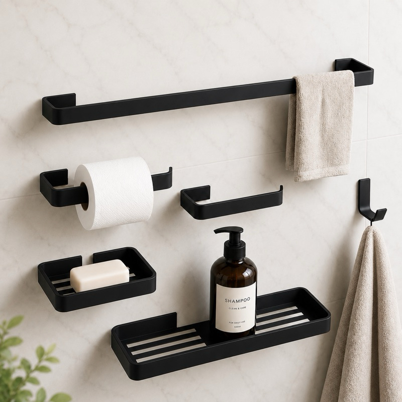 Kit Acessórios Para Banheiro 6 Peças Varias Cores