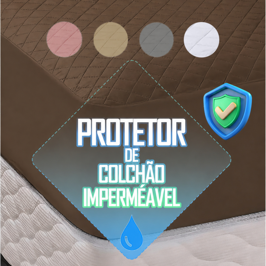 Protetor de Colchão Impermeável Capa de Colchão Matelado com Elástico - Berço Solteiro Casal Queen