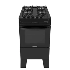 Fogão Electra Glass Plus 4 Bocas Bivolt, Mesa de Vidro, Forno 48 Litros e Acendimento Automático