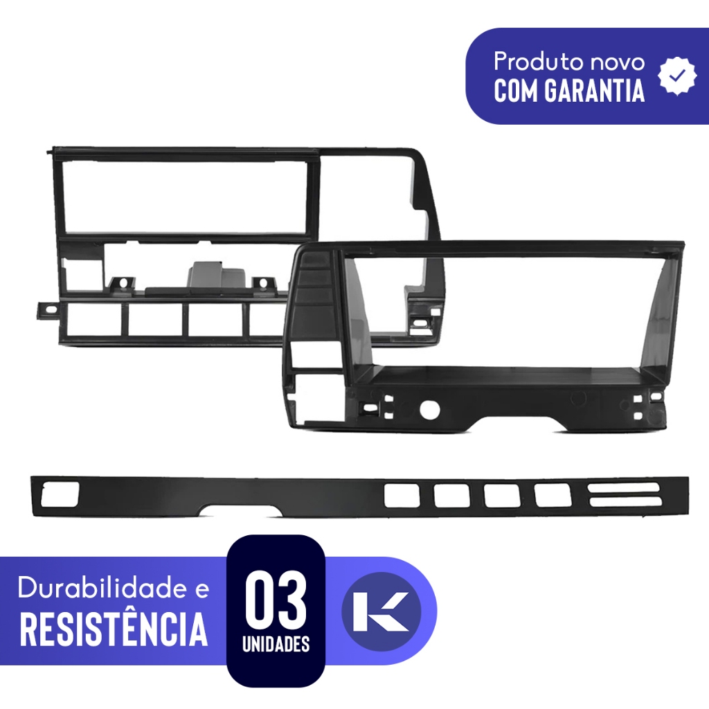 Moldura Painel de Instrumentos Quantum Santana 85 a 91 Preto · foto 2