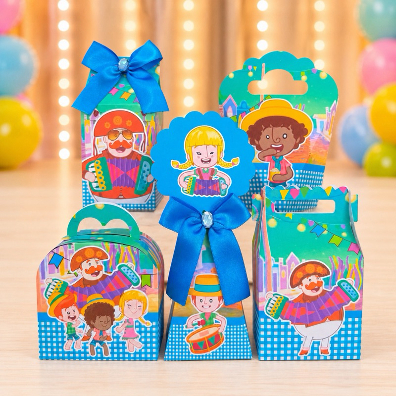 Kit Festa MUNDO BITA ARRAIA Caixinhas para festa infantis lembrancinhas de aniversario mimos decoração personalizados