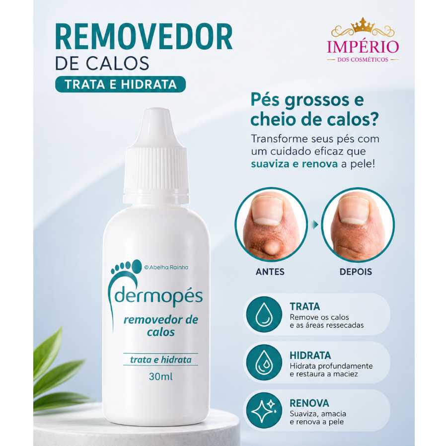 Removedor de Calos Trata e Hidrata Dermopés Abelha Rainha 30ml