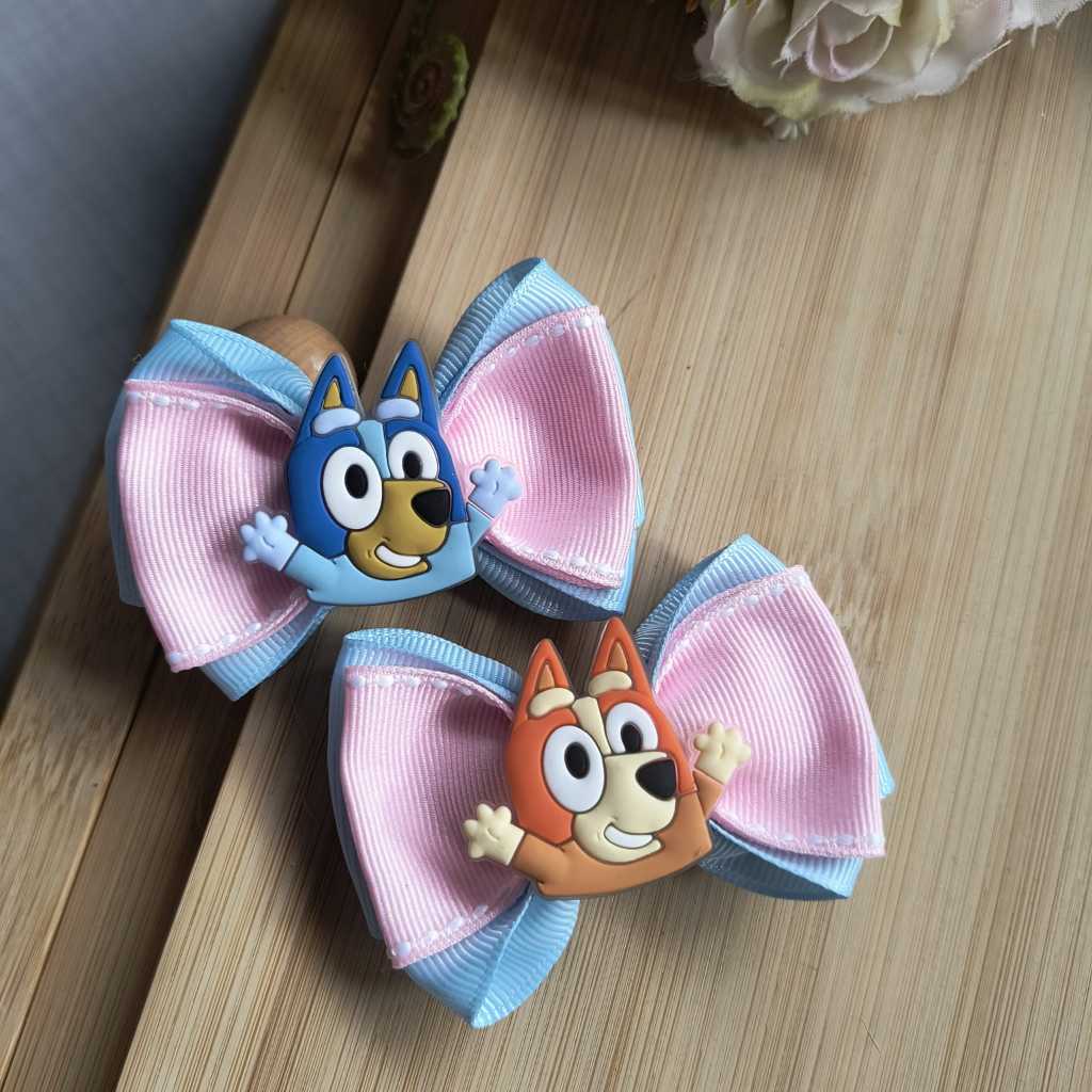 Parzinho de laços de cabelo infantil personagem Disney  BLUE Lembrancinha
