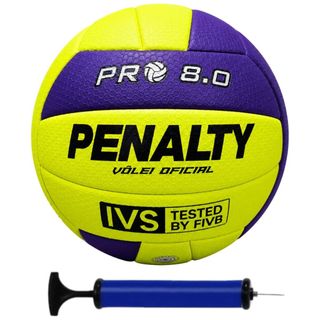 Bola Vôlei Profissional Quadra Penalty 8.0 Pro + Bomba de Ar