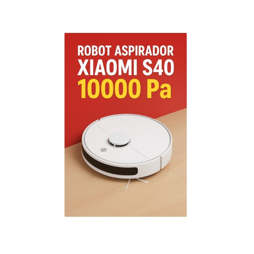 Robô Aspirador Xiaomi S40 10.000 PA Mapeamento Inteligente Sucção Potente Bivolt