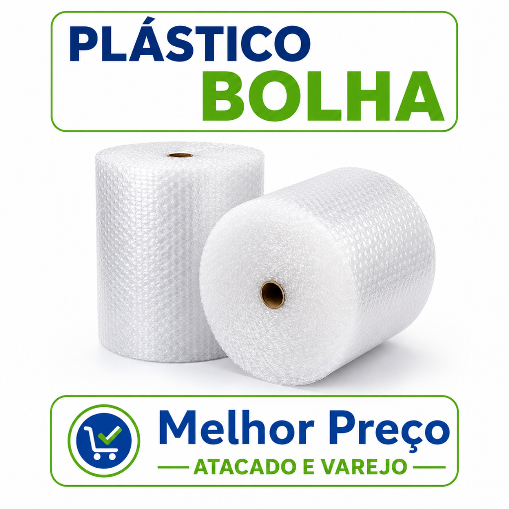 Plástico Bolha - Bobina 21 cm X 100 Mts E-commerce Mudança 25 Micras Bolha