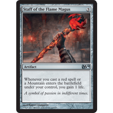 Cajado do Magus da Chama (Vida) - - Magic The Gathering
