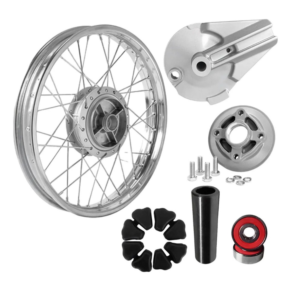Roda Traseira Titan Fan 150 Start Espelho + Flange Rolamento