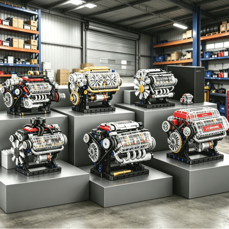 Kit Montagem de Motor, Brinquedo Educativo Ideal para Crianças e Excelente Miniatura para Colecionadores