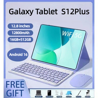 {Com teclado e mouse}Original Galaxy S12Plus Tablet 12,8"Tela IPS 120Hz 16GB+512GB Tablet 5G Tablet Android