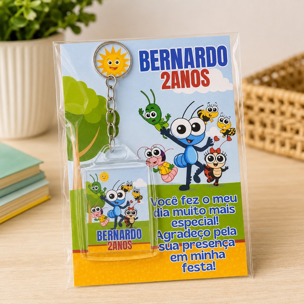 Chaveiro Personalizado BOB ZOOM | Lembrancinha | Festa | Aniversário | Infantil | Decoração