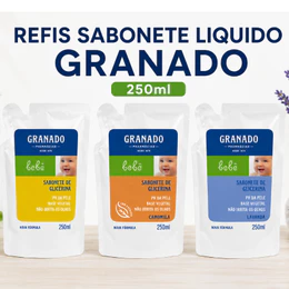 Granado - Refil Sabonete Líquido Bebê - 250ml - Tradicional, Camomila e Lavanda