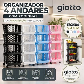 Cesto Fruteira De Chão Modular 4 Andares Organizador Fruteira utensilios quarto casa Deta…