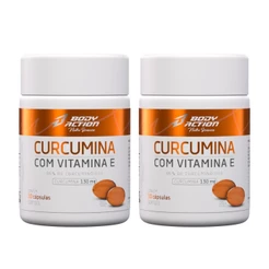 Kit 2x Cúrcuma Com Vitamina E - 30 Caps - 2 Meses Bodyaction