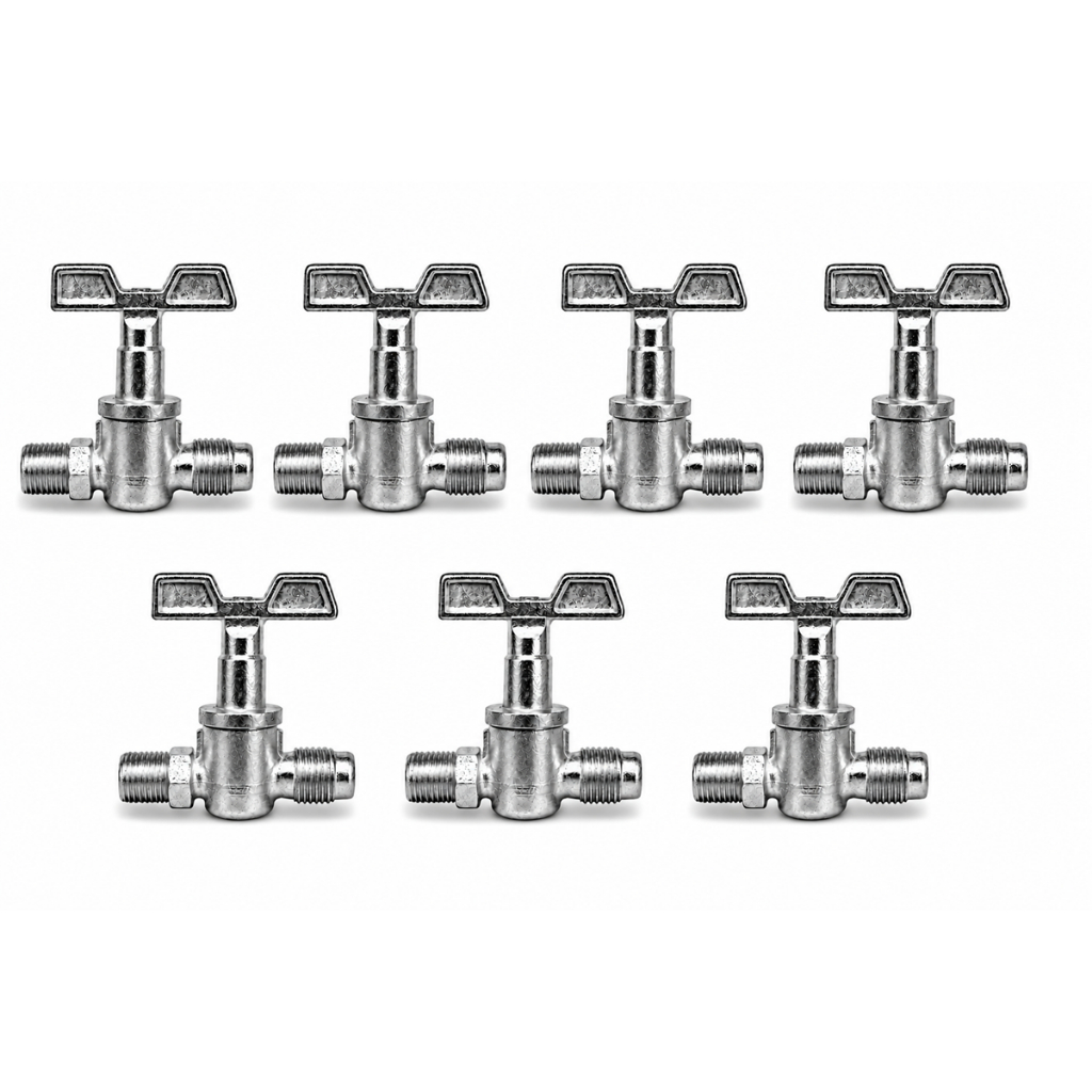 Registro De Baixa Pressão Industrial Zamac - Kit Com 7 Unidades