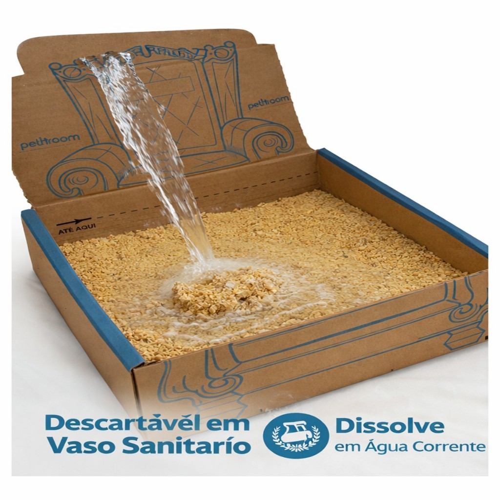 Areia Sanitária Gato Soja Mandioca Hidrossolúvel 2,2kg Kit 2 Unididades 4,4k