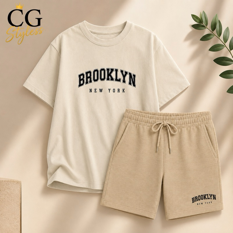 Conjunto Infantil Menino Camiseta e Short Moletinho Streetwear Verão Casual Masculino 2 ao 16