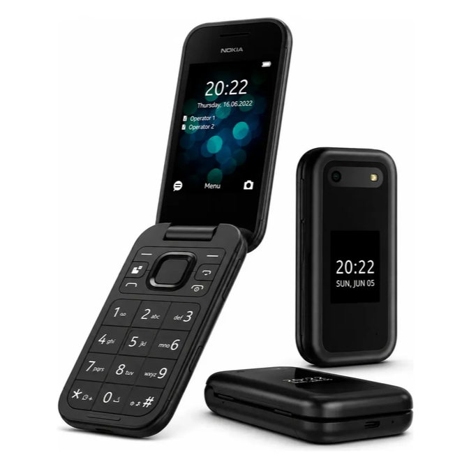 Celular Nokia 2660 Flip Abre Fecha Simples Idoso Tecla Grande Preto