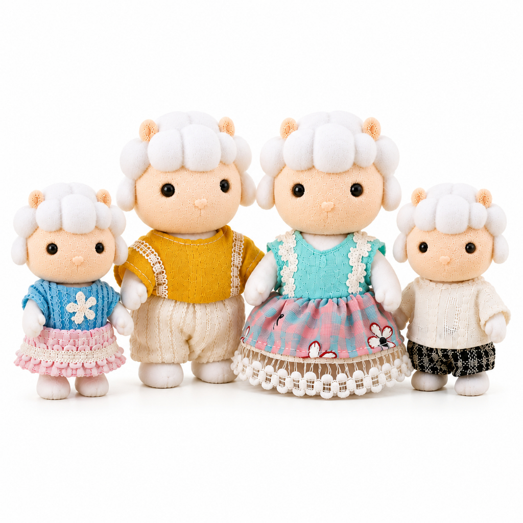 Família Ovelha Coleção Casinha Feliz Miniatura Zoop Toys
