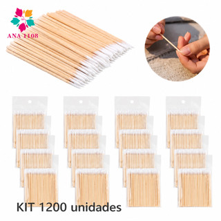 Kit 1200 Unidades Com Algodão De Limpeza Alinhamento Henna Micropigmentação Unha e Boca-R…
