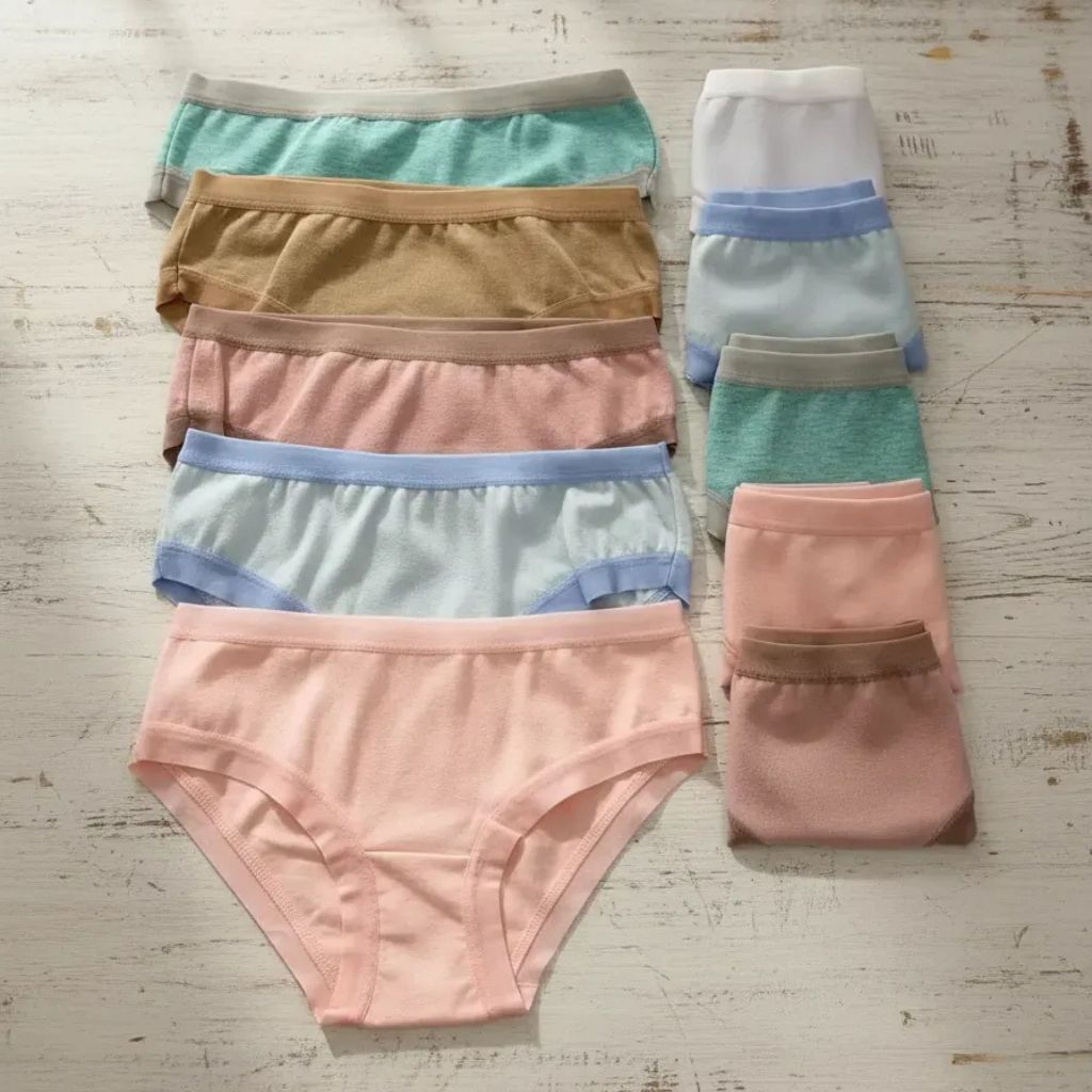 Kit 3 Calcinhas de Algodão Infantil Tanga Jade de Elástico Aberto não incomoda Básica Confortável