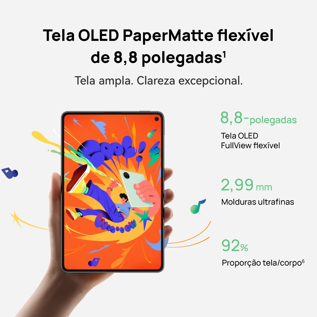 HUAWEI MatePad Mini | Tela Oled Fullview | 6400mAh | WiFi | Bateria de 6400 mAh | 2,5k e 120 Hz · foto 2