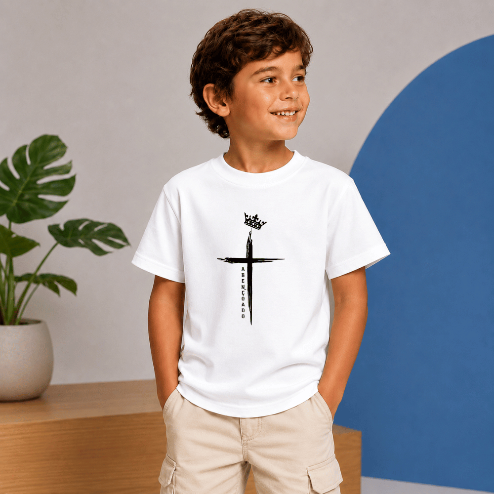Camiseta Infantil Basica Estampada Personalizada Blusa Menino Estilosa Algodao Confortavel