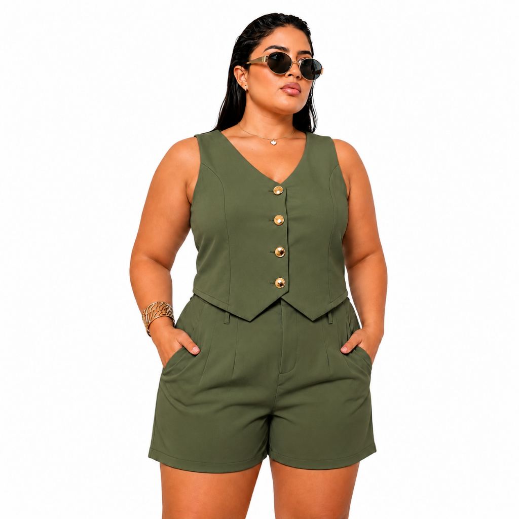 conjunto Alfaiataria Feminino plus size G1 e G2 premium entrega rapida