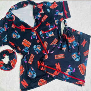 Pijama Americano Stich/Pijama Netflix Stich/ Pijama Americano Curto Estampado