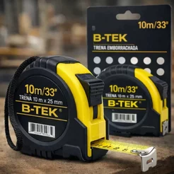 Trena 10m Fita Métrica Aço Reforçado 25mm Autotrava Profissional Alta Precisão Antirreflexo