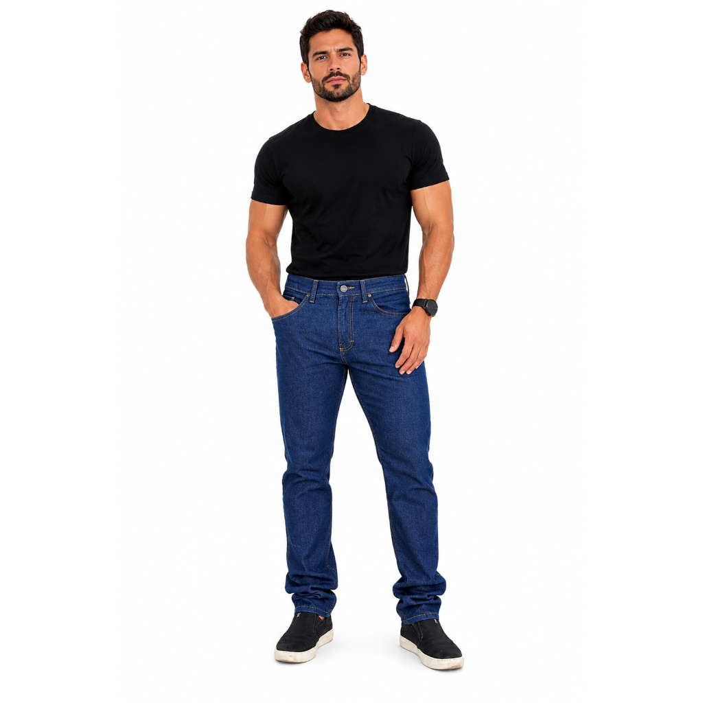 Calça Masculina Jeans Tradicional Premium Barata para Trabalho 100% algodão