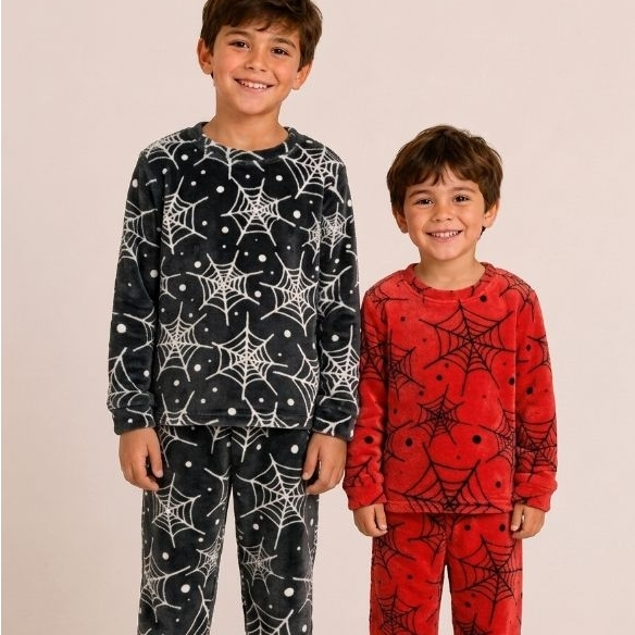 PIJAMA INFANTIL FLEECE PLUSH ,MENINO E MENINA INVERNO QUENTINHO PELUCIADO ( CONJUNTO CASACO E CALÇA )