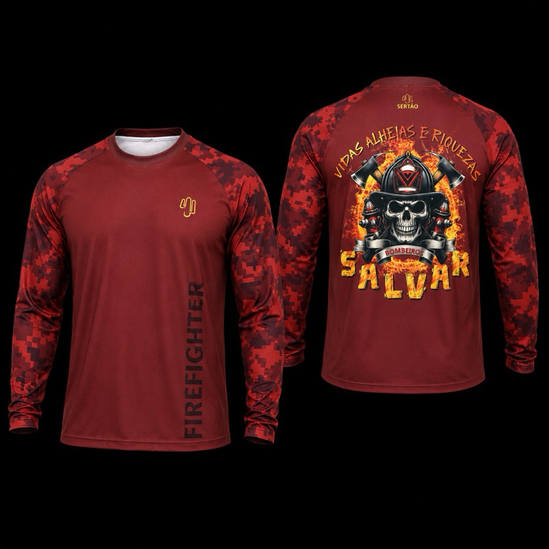 CAMISA TÁTICA BOMBEIROS FIREFIGHTER UV FPS50+ SERTÃO VESTIMENTAS — imagem 2 de 2